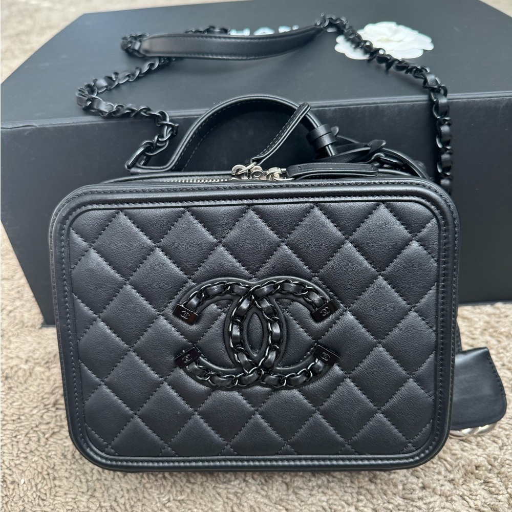 Chanel Black Vanity Case